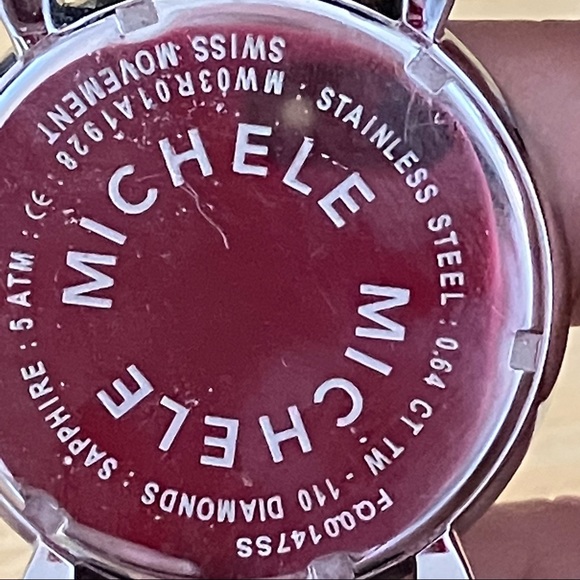 Michele CSX Diamond and black irredesent face watch w/day of the month c… - Picture 12 of 14